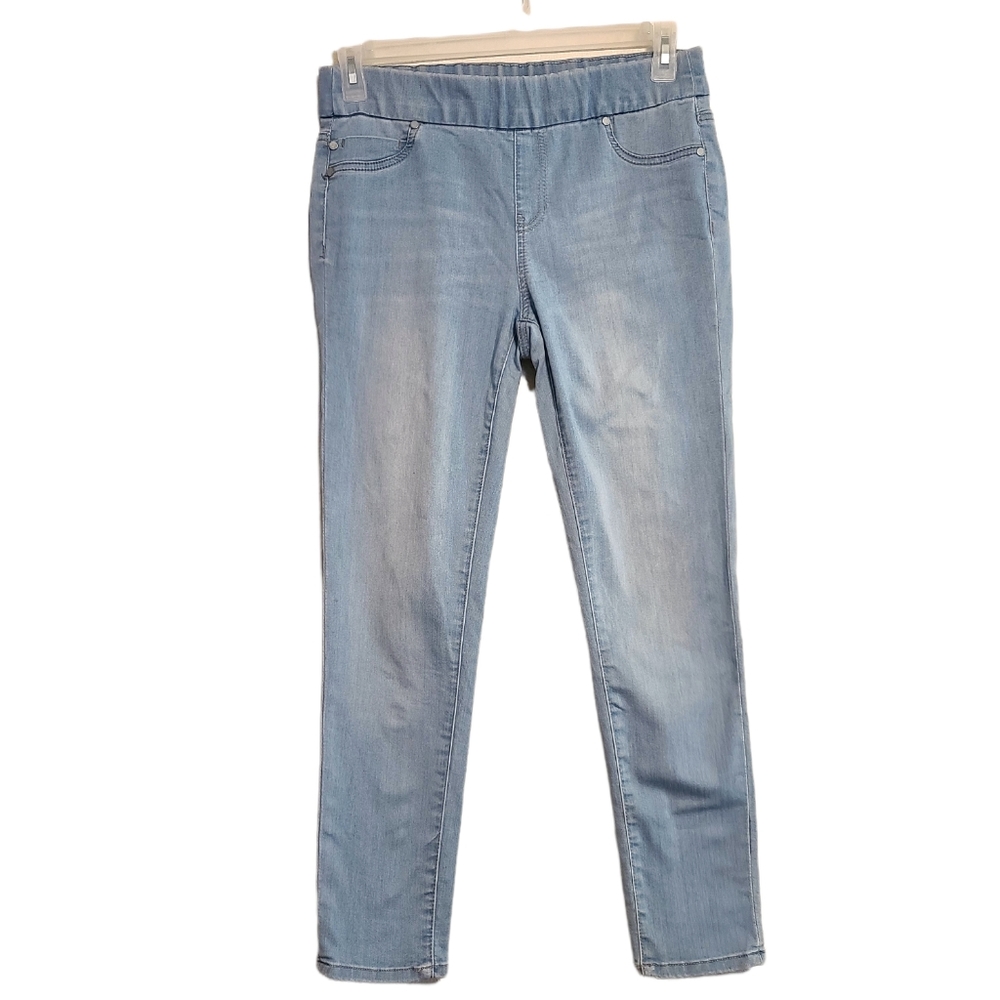 Liverpool Women's Size 10 Lightwash Pull On Ankle Jean Leggings 28" Inseam